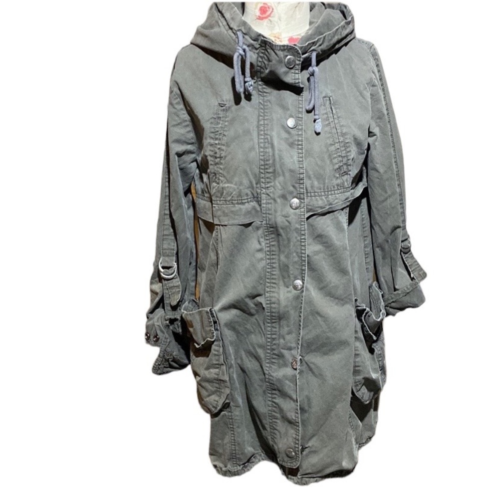 Abercrombie & Fitch Womens Military Jacket Size M Fatigue Green